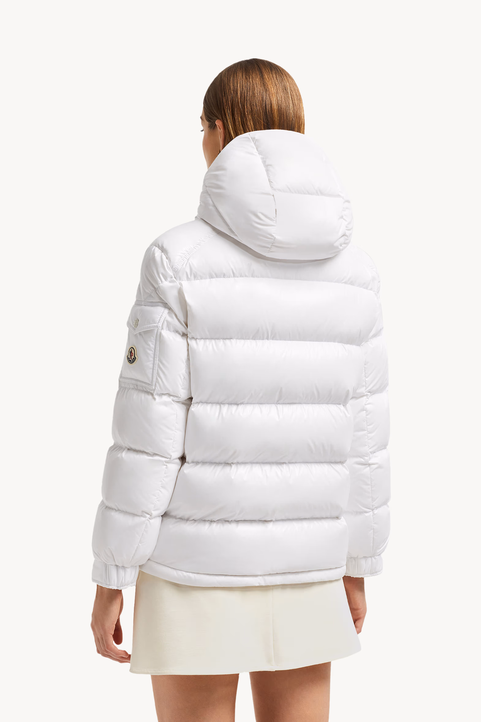 Maire Hooded Short Down Jacket Women Off White Moncler 5
